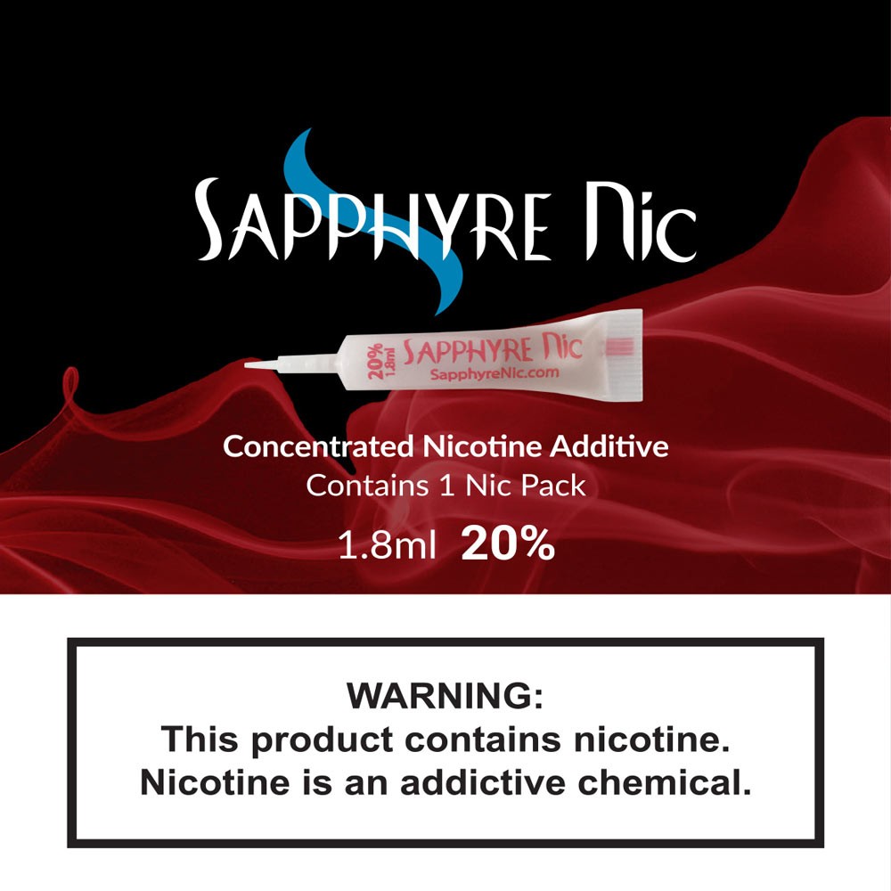 Sapphyre Nic Concentrated Unflavored Nicotine Additive 20 1.8mL Pouch